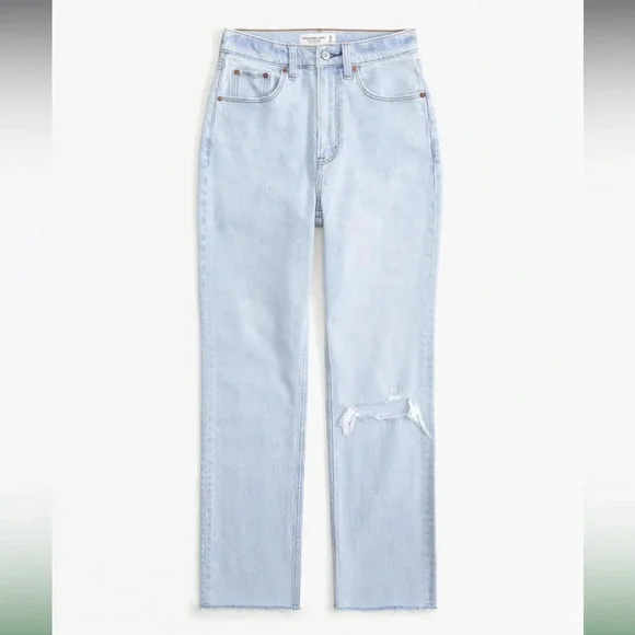 Abercrombie & Firch Curve Love Super Skinny Ankle High Rise light wash size 32 - Picture 1 of 8